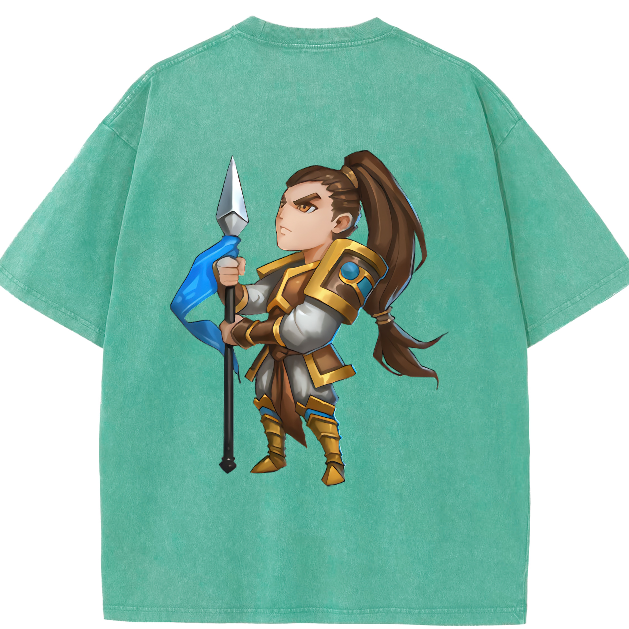 リーグ・オブ・レジェンド League of Legends LOL 綿100% ヴィンテージ風 半袖Tシャツ（背面プリント）